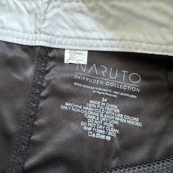 NWT Naruto Shippuden Shinobi Ninja Logo Mens Swim Trunks Hot Topic Summer Sz 34 - Picture 8 of 8
